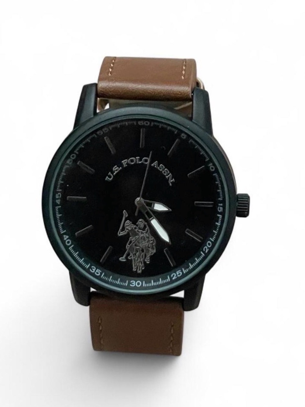 U.S. Polo Assn. Brown Leather Watch